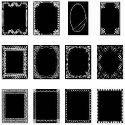 Set masks - photo frames PNG for design in Adobe Photoshop - 109 PNG frames masks