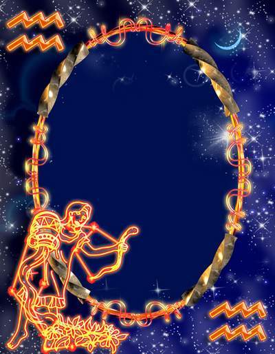 Frame for photoshop - Zodiac signs. Aquarius Frame for photoshop - Zodiac signs. Aquarius