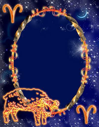 Frame for photoshop - Zodiac signs. Aries Frame for photoshop - Zodiac signs. Aries