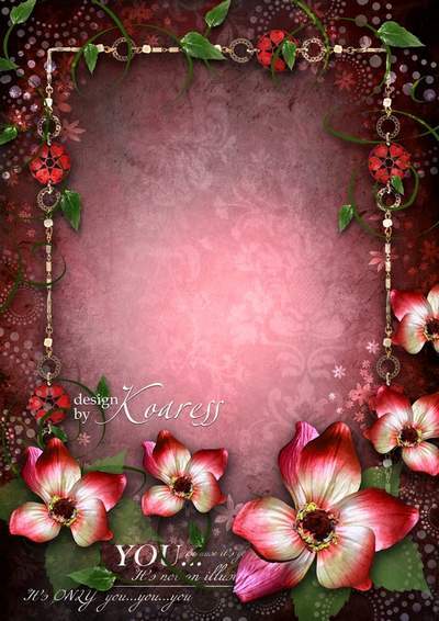 Romantic photo frame for Photoshop - Silk tenderness of petals Romantic photo frame for Photoshop - Silk tenderness of petals