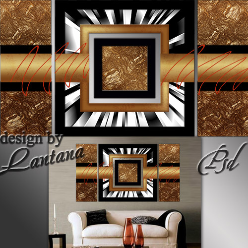 Polyptych in PSD - I love the bronze, gold, copper