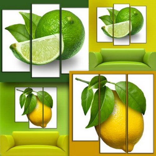 Two Triptych (polyptych) in PSD format - The Lemon mood