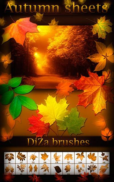 Autumn sheets brushes Autumn sheets brushes