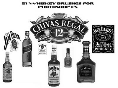 Whiskey brushes for photoshop