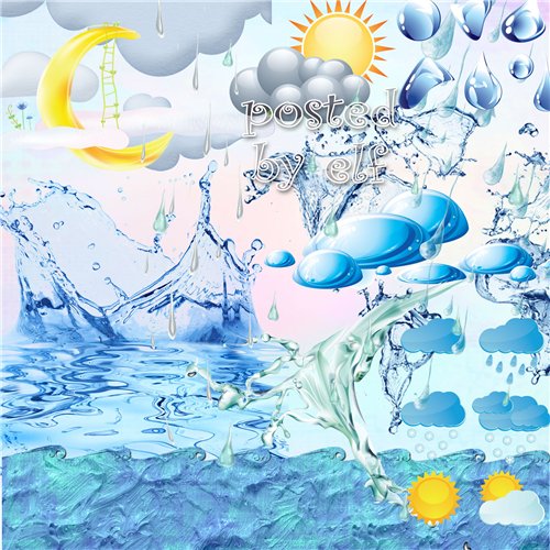 Clipart PNG images - 32 PNG Water, rain, clouds