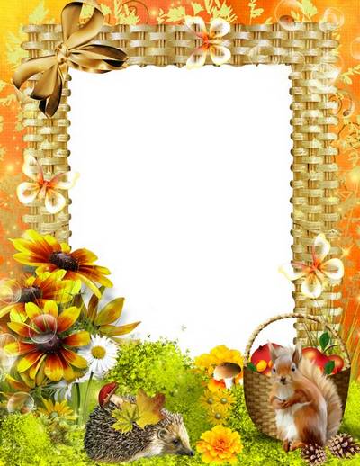 Frame for Photoshop - Autumn has come to us with bright colors