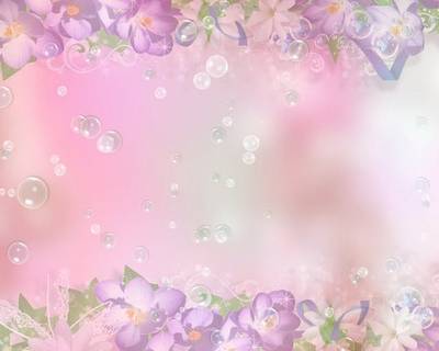A set of spring flower background with bubbles A set of spring flower background with bubbles
