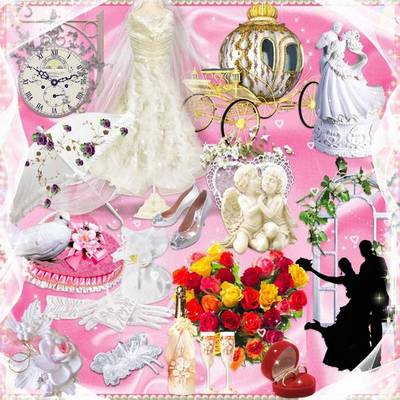 75 PNG, Wedding accessories on transparent background