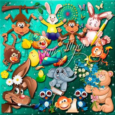Children Toys Clip Art - Funny animals - they are so glorious Children Toys Clip Art - Funny animals - they are so glorious