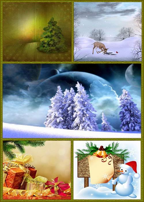 Winter and Christmas Backgrounds Winter and Christmas Backgrounds