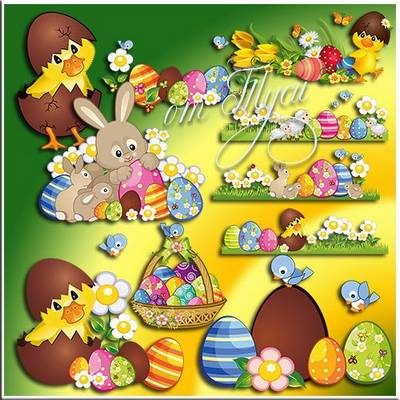 Free psd Clipart Easter download - Easter light came