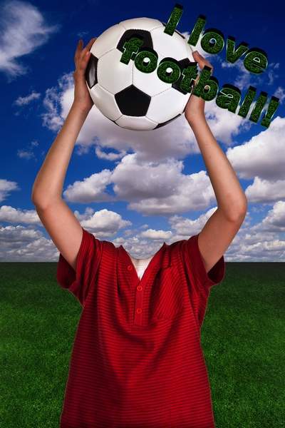 Child template I love football Child template I love football