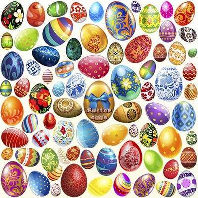 Clipart PSD Easter eggs free download