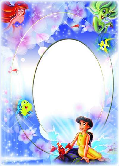 Children frame with cartoon character The Little Mermaid 2 - Return To The Sea