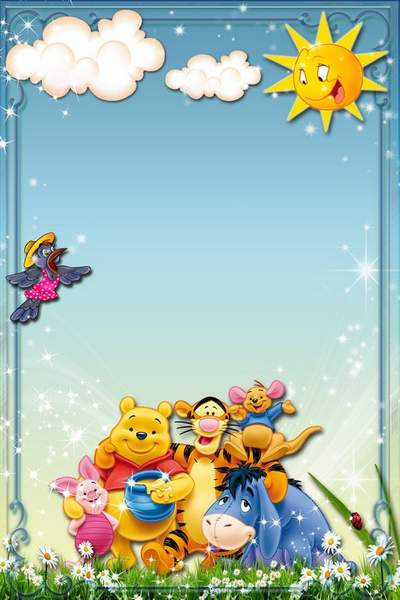 Kid's Frame for a Photo with Heroes of Cartoon Films Kid's Frame for a Photo with Heroes of Cartoon Films