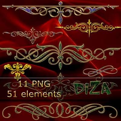 Decorative elements for design free png clipart download