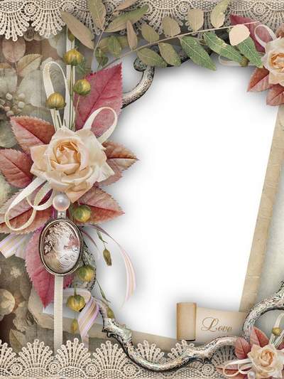 Vintage Frame for Photoshop free download - Fairy Flowers Vintage Frame for Photoshop free download - Fairy Flowers