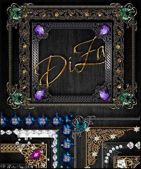 Jewelry frames download - 42 free png frames of precious metals and stones