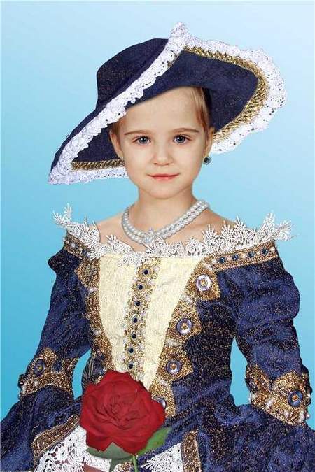 Free Photoshop template for girls download - in a ball gown and a hat