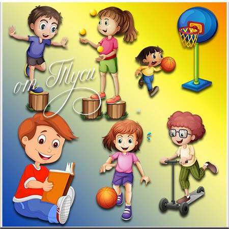 Children Clipart psd Children Clipart psd