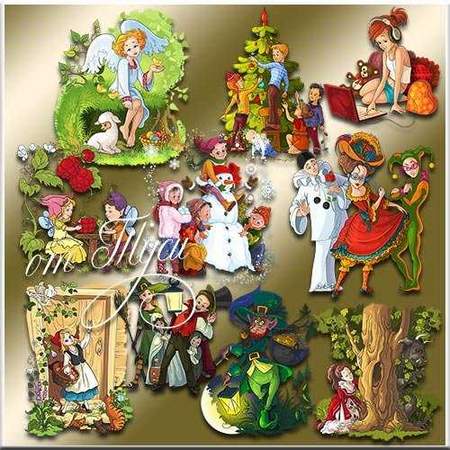 Heroes of fairy tales, 16 PNG with transparent background, free clipart psd, download