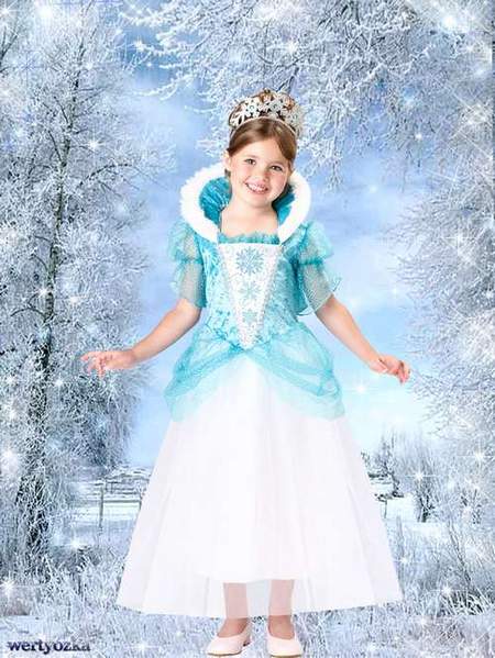 Child's template - Charming girl and sorceress the winter Child's template - Charming girl and sorceress the winter