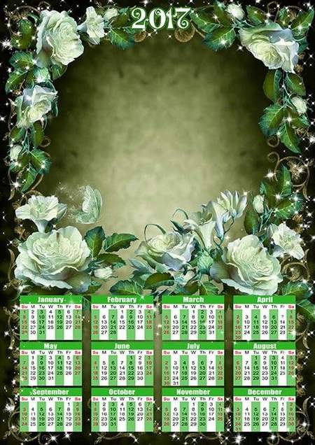 Vintage Calendar frame psd 2017 Vintage Calendar frame psd 2017