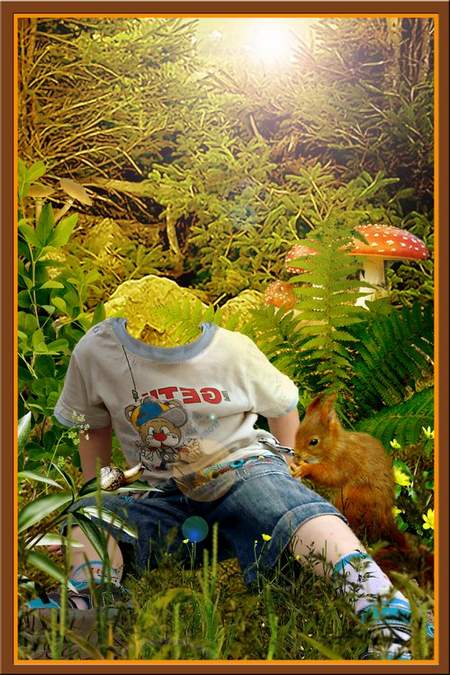 PSD template for children - On forest glade PSD template for children - On forest glade