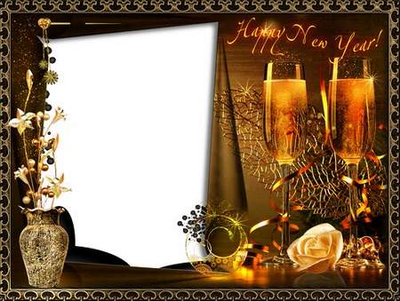 New Year frame - there was on the wood Father Frost New Year frame - there was on the wood Father Frost
