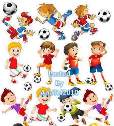 Clipart png Children playing football - download