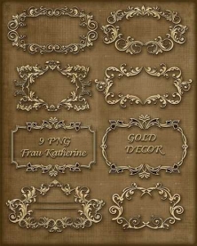 Gold design elements png ( free design elements png, transparent background, download )