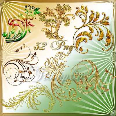 Clipart in PNG a curls varicoloured for your design download