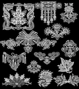 Lace png images on a transparent background