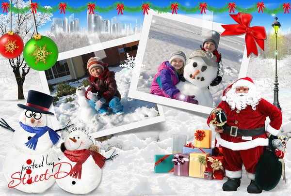 Fun Winter Frame PSD Frame - Winter Fun