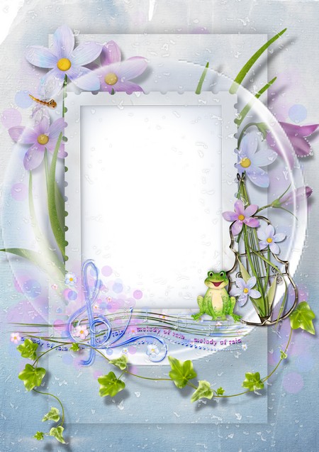 Multi-layer Frame for Photoshop - Melody of rain