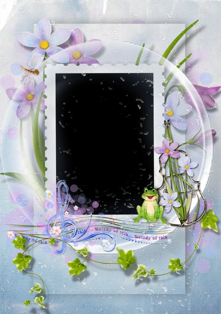 Multi-layer Frame for Photoshop - Melody of rain