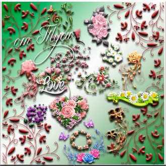 Flower design clipart