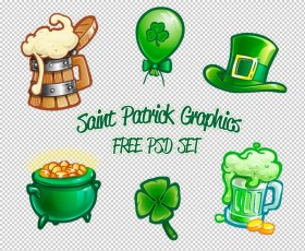 Saint Patrick Set Free Graphics ( PSD ) Download