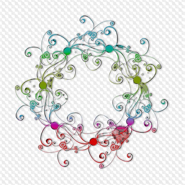 7 PSD, 7 PNG, Decorative metal frames, design elements, border