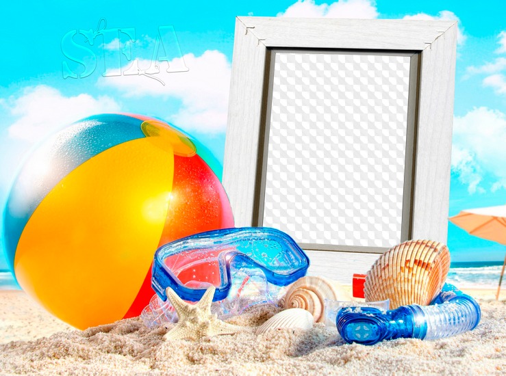 8 PNG, Photo frames Journey at the sea