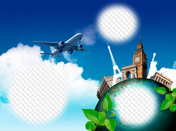 8 PNG, Photo frames Journey at the sea