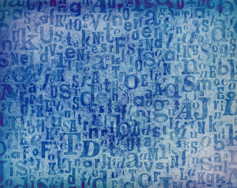 Collection of vintage raster backgrounds with letters