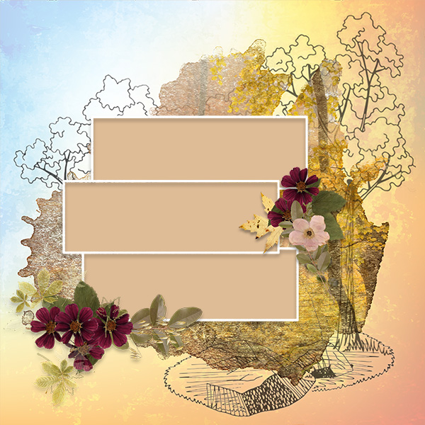 Multi-layered autumn frames