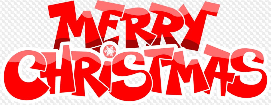 Psd 43 Png Words Happy New Year Merry Christmas On Transparent Background