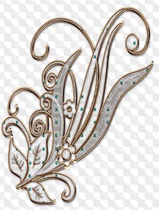 Ornaments on transparent background, PNG design elements