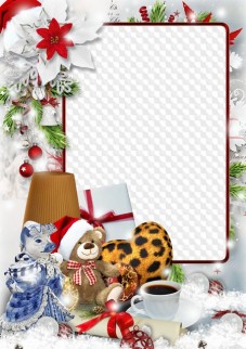 Happy New Year! Vertical photo frame png, psd