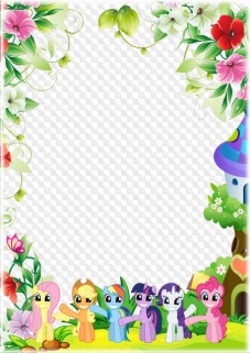Photo frame with a little gnome. Transparent PNG Frame, PSD Layered ...