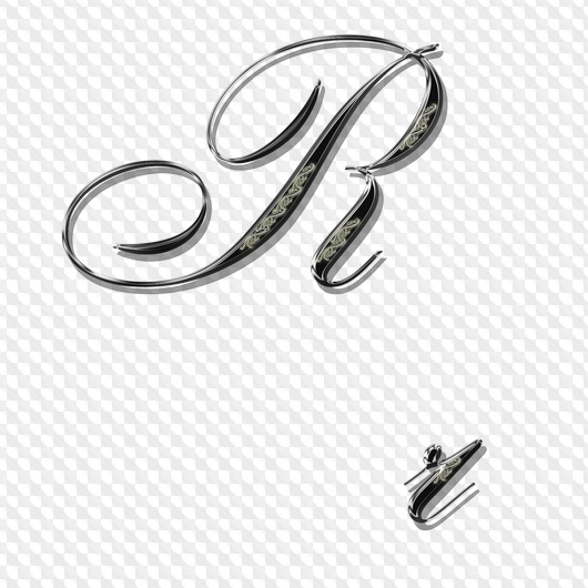 Silver Letters Transparent R Black Silver Alphabet, letters, numbers, punctuation with pattern. PNG ...