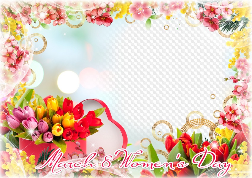 March 8 Womens Day photo frame
