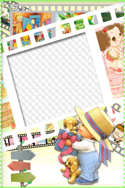 Childrens frames for photos 15 frames png download